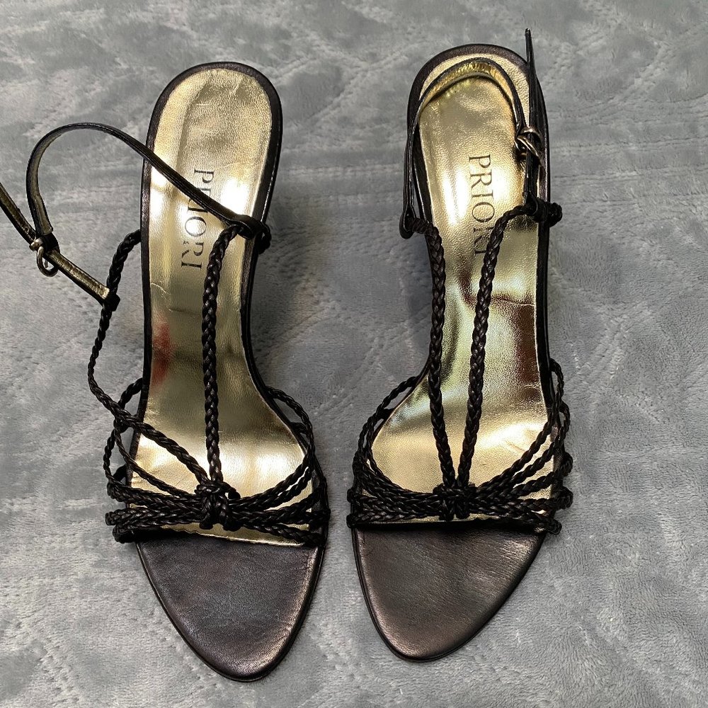 Priori Heels size 38 1/2 Made in Italy 3 inch shoe Heel
